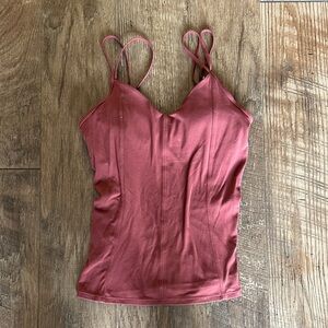 lululemon athletica Double Strap Maroon Tank Top